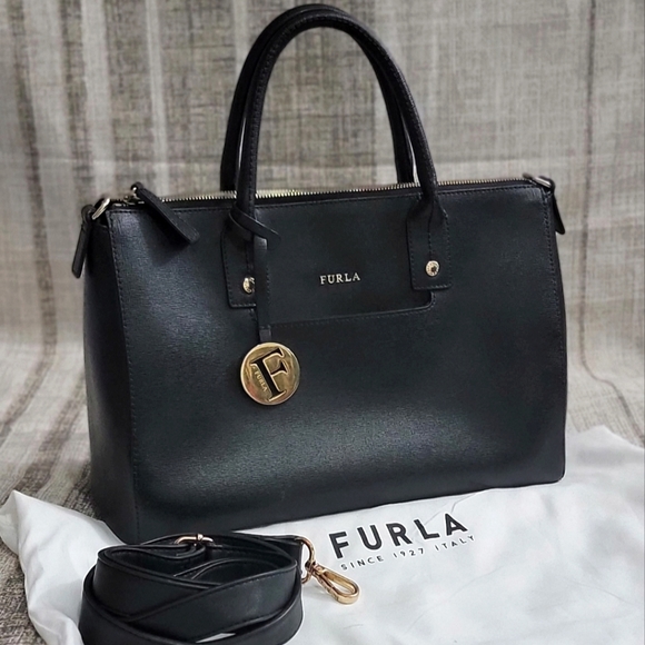 Furla Handbags - Authentic Furla  Zippered  Black Tote